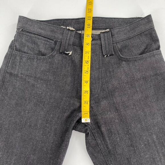 The James by Crate Womens Button Fly Straight Leg Black Jeans Sz 28 100% Cotton - Picture 3 of 12